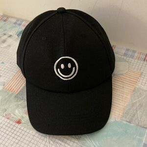 Adult Black Smile Face Baseball Cap